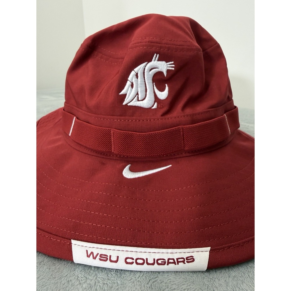 Nike Dri-Fit Washington State Cougars Bucket Hat M/L Crimson Apex Boonie Ripstop